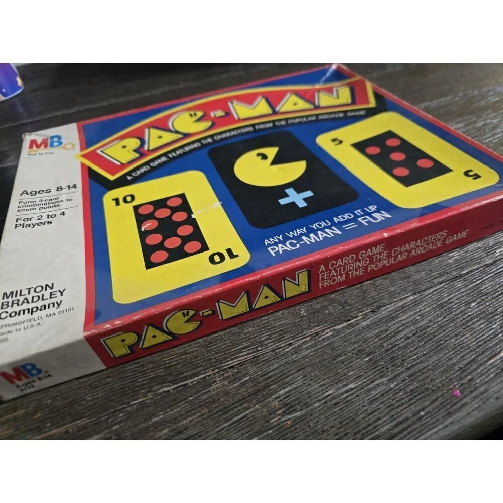 Vintage Pac Man 1982 Board Card Game Milton Bradley #4222